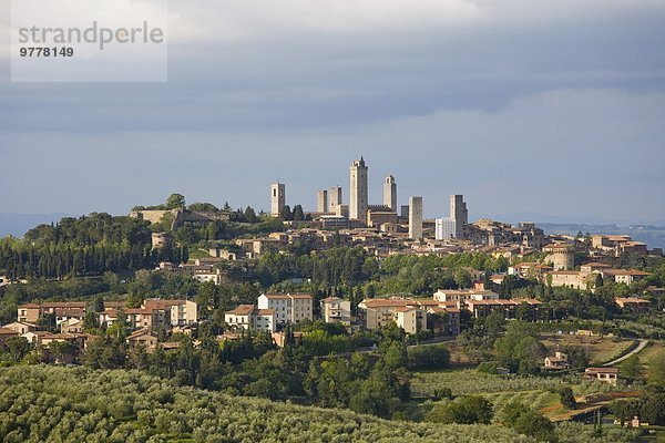 Skyline Skylines Mittelalter Europa UNESCO-Welterbe Italien San Gimignano Siena Toskana