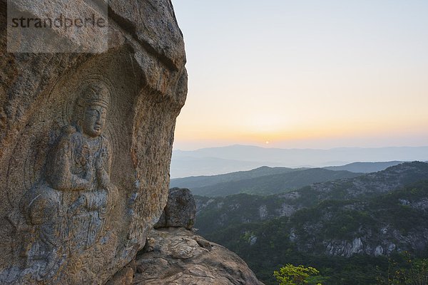 Felsbrocken Fotografie UNESCO-Welterbe schnitzen Asien Buddha Südkorea