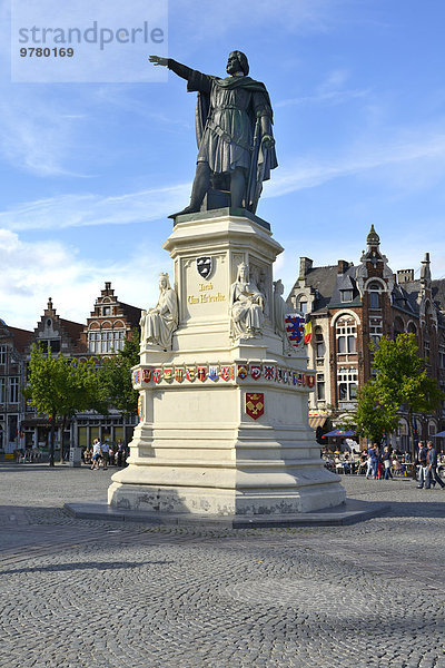 Kleintransporter Europa Statue Belgien Flandern Lieferwagen