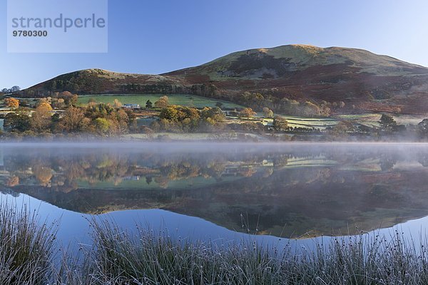 verbrennen Europa Morgen Großbritannien Dunst Herbst Kälte Cumbria England