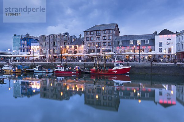 Europa Sommer Abend Großbritannien Wachturm Devon England Plymouth