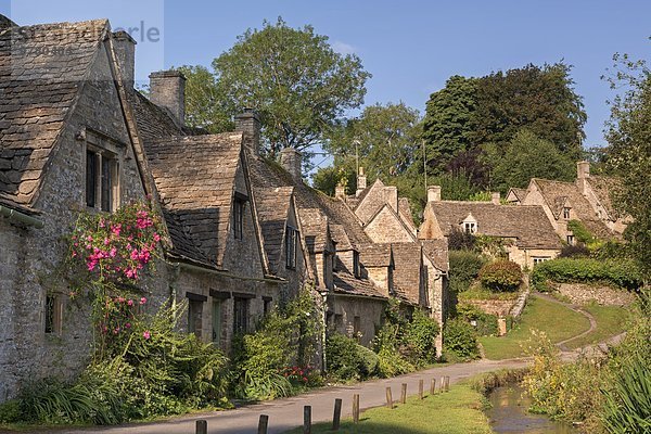 Europa Großbritannien Dorf Landhaus Cotswolds Arlington Bibury England Gloucestershire hübsch