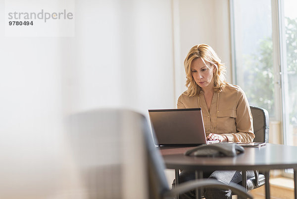 benutzen Frau Notebook Büro Business