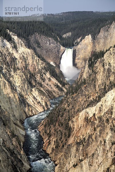 Amerika Nordamerika Verbindung UNESCO-Welterbe Yellowstone Nationalpark Lower Falls Wyoming
