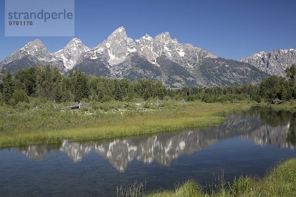 Wasser Amerika nehmen Spiegelung Fernverkehrsstraße Nordamerika Verbindung Ende Reflections Wyoming