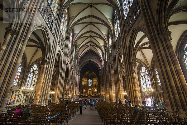 Frankreich Europa UNESCO-Welterbe Elsass Straßburg Innenaufnahme