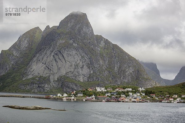 Europa Stadt Norwegen Insel angeln Lofoten Reine Skandinavien Walfang