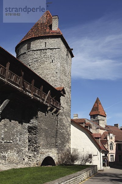 Tallinn Hauptstadt Stadtmauer Mittelalter Europa Stadt UNESCO-Welterbe Estland alt