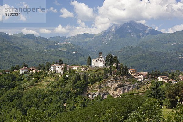 Mittelalter Europa Hügel Stadt Ansicht Kathedrale Italien Toskana