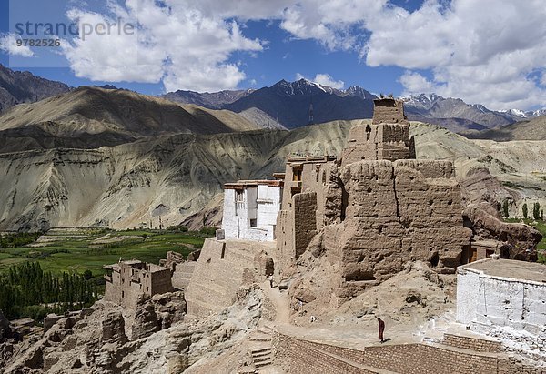 Festung Himalaya Asien Jahrhundert Indien Ladakh Kloster