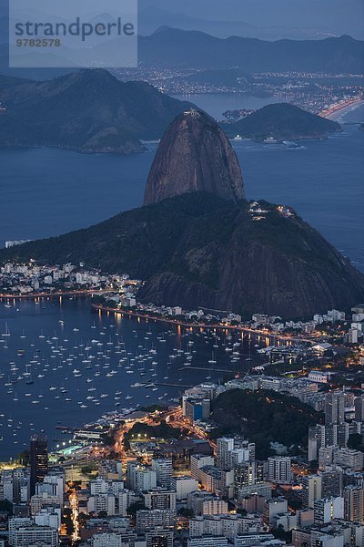 Nacht über Ansicht Brasilien Rio de Janeiro Südamerika