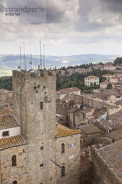 Europa sehen über Stadt Italien Toskana Volterra