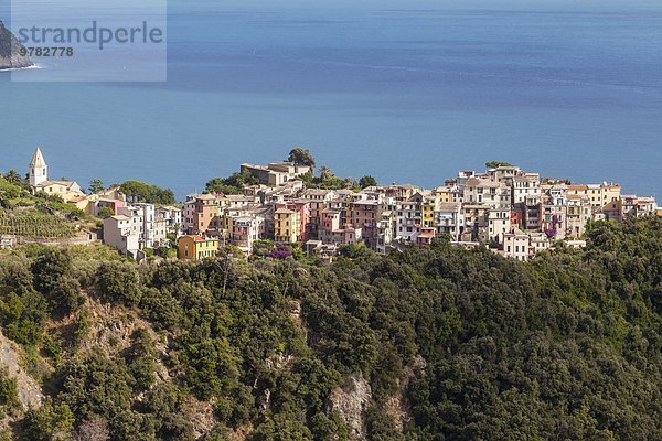 Europa Dorf UNESCO-Welterbe Corniglia Italien Ligurien