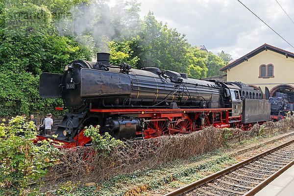 Dampflokomotive  Hauptbahnhof  Neustadt an der Weinstraße  Rheinland-Pfalz  Deutschland  Europa