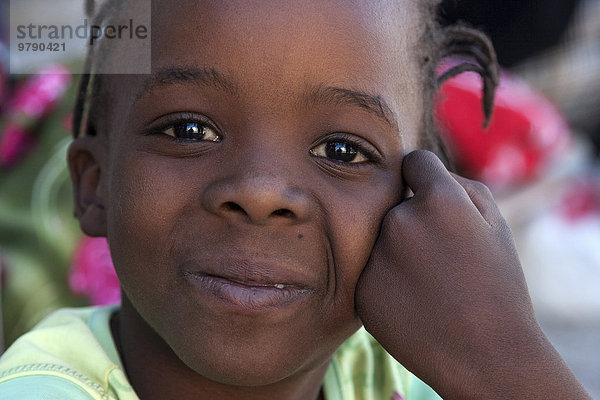 Einheimisches Mädchen  Portrait  Outjo  Namibia  Afrika