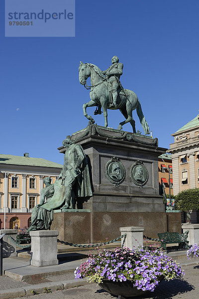 Denkmal für Gustav II. Adolf  Gustav Adolfs Torg  Norrmalm  Stockholm  Schweden  Europa