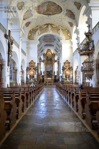 Chorraum  Innenaufnahme  Benediktinerkloster St. Trudpert in Münstertal  Schwarzwald  Baden-Württemberg  Deutschland  Europa