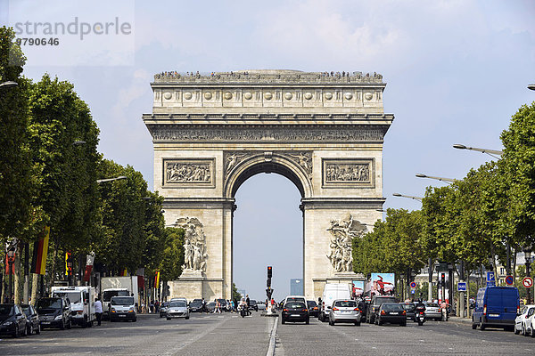 Arc de Triomphe  Triumphbogen  Place Charles de Gaulle  Paris  Frankreich  Europa
