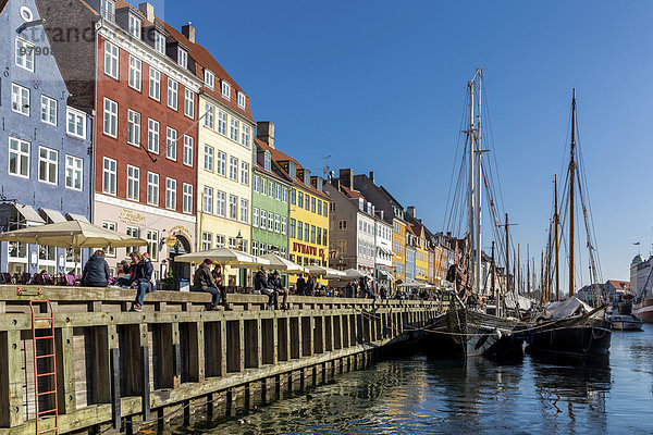 Kanal Nyhavn  Nyhavn  Kopenhagen  Dänemark  Europa