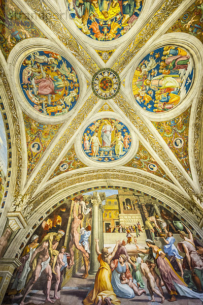 Deckenfresko  Vatikanische Museen  Vatikanstadt  Italien  Europa