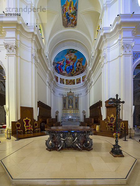 Altar der Barockkirche  Kathedrale von San Nicolo  Noto  Val di Noto  UNESCO-Welterbe  Provinz Syrakus  Sizilien  Italien  Europa