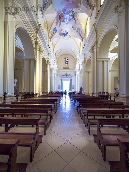Innenraum der Barockkirche  Kathedrale von San Nicolo  Noto  Val di Noto  UNESCO-Welterbe  Provinz Syrakus  Sizilien  Italien  Europa