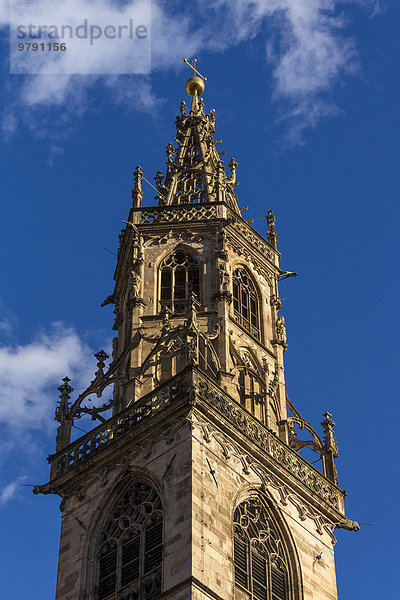 Glockenturm  Dom Maria Himmelfahrt  Kathedrale von Bozen  Südtirol  Italien  Europa