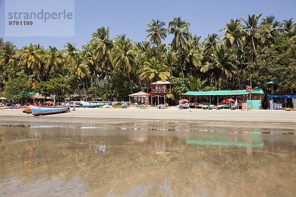 Der Strand von Palolem  Palolem Beach  Goa  Indien  Asien