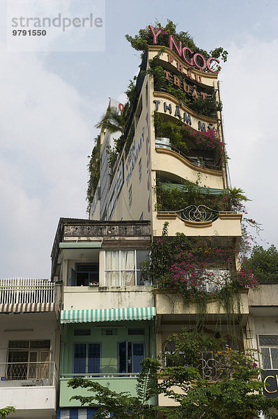 Typisches Wohn- und Geschäftshaus  Ho-Chi-Minh-Stadt  Vietnam  Asien