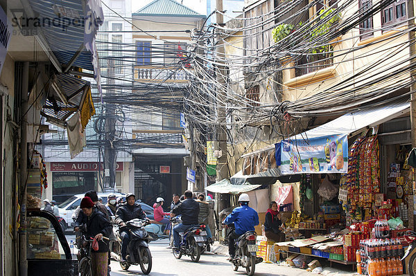 Straßenszene  Hanoi  Vietnam  Asien