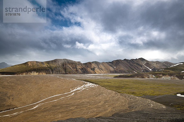 Rhyolith Berge  Landmannalaugar  Suðurland  Island  Europa