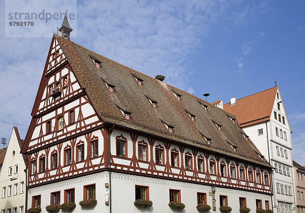 Fachwerkhaus in der mittelalterlichen Stadt  Nördlingen  Bayern  Deutschland  Europa