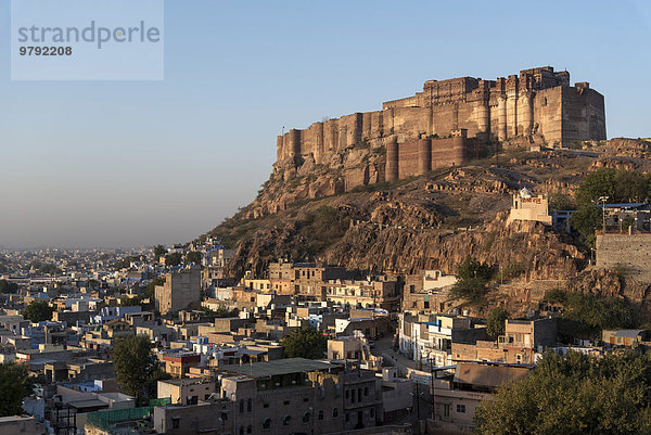 Mehrangarh-Festung  Jodhpur  Rajasthan  Indien  Asien