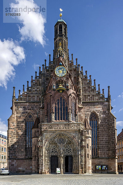 Gotische Stadtpfarrkirche Unserer Lieben Frau  Frauenkirche  Hauptmarkt  Nürnberg  Mittelfranken  Franken  Bayern  Deutschland  Europa