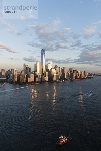 Skyline Skylines Sonnenuntergang Manhattan