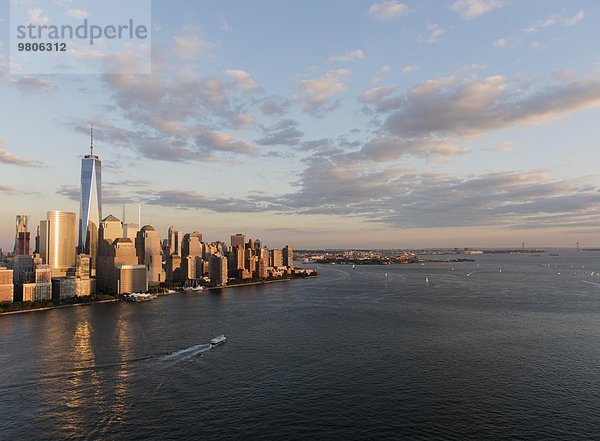 Skyline Skylines Sonnenuntergang Manhattan