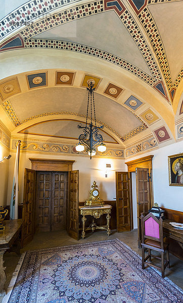 Historischer Raum im Regierungspalast  Palazzo Pubblico Governo  Stadt San Marino  San Marino  Europa