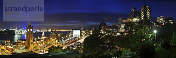 Hafen Panorama  Hamburg  Deutschland  Europa