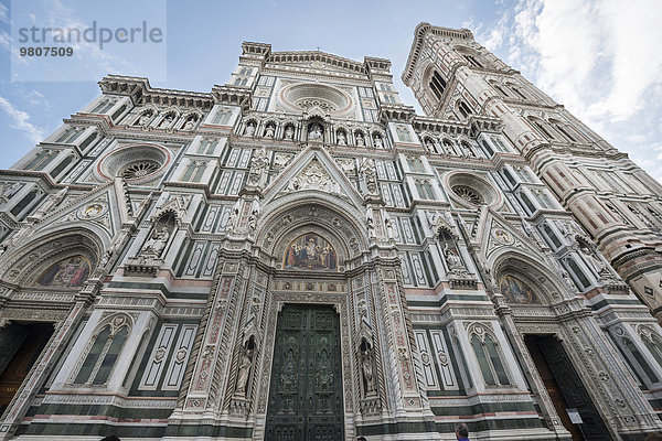 Campanile und Dom  Kathedrale  Duomo Santa Maria del Fiore  UNESCO-Weltkulturerbe  Florenz  Toskana  Italien  Europa