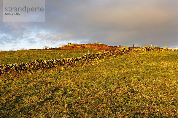 Landschaftsblick mit Fort Dunree  County Donegal  Irland  Europa