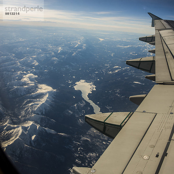 Luftaufnahme von British Columbia aus dem Flugzeug