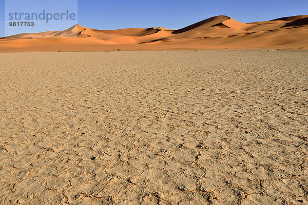 Algerien  Sahara  Sanddünen und Playa  Claypan von In Tehak