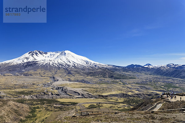 USA  Washington  Mount St. Helens vom Johnston Ridge Observatorium aus gesehen