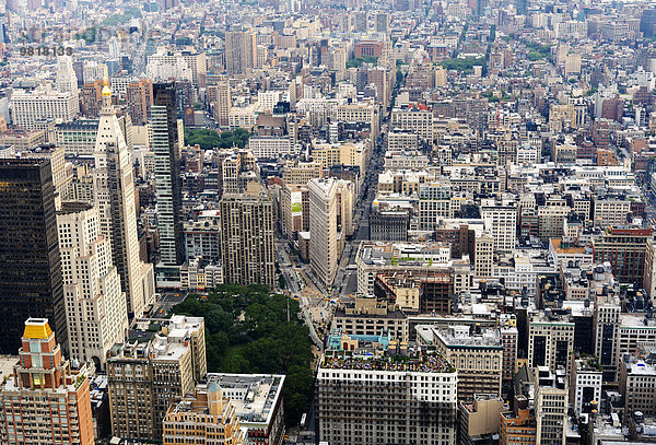 USA  New York City  Manhattan  Blick vom Empire State Building aus