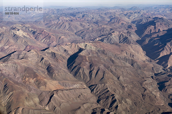 Südamerika  Chile  Blick auf die Anden  Luftaufnahme