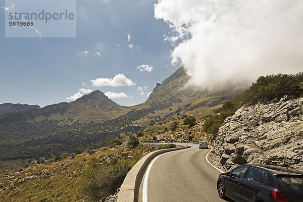 Spanien  Mallorca  Serpentinenstraße im Tramuntana-Gebirge