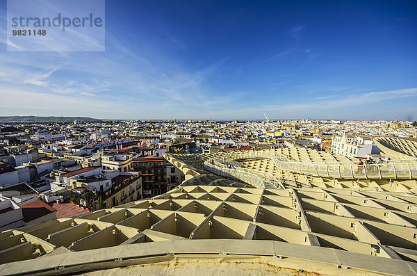 Spanien  Andalusien  Sevilla  Stadtbild mit Metropol Parasol