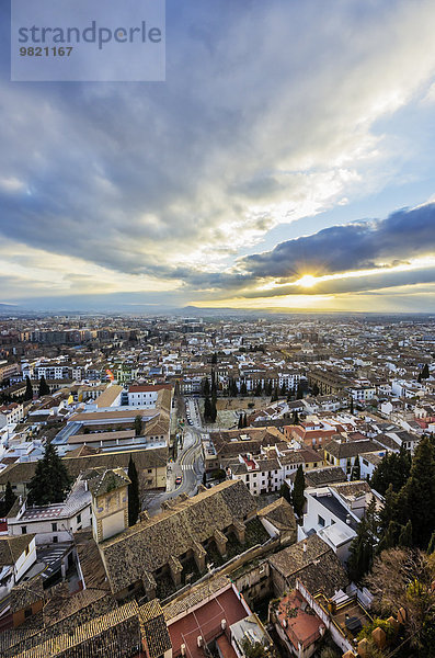 Spanien  Andalusien  Granada  Stadtbild  Blick vom Bezirk Realejo-San Matias