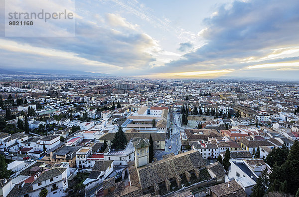 Spanien  Andalusien  Granada  Stadtbild  Blick vom Bezirk Realejo-San Matias