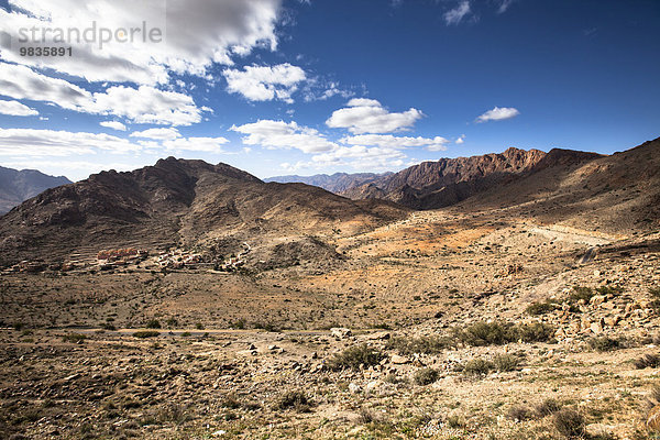 Bergdorf zwischen Tafraoute und Agadir  westlicher Antiatlas  Region Souss-Massa-Draâ  Marokko  Afrika